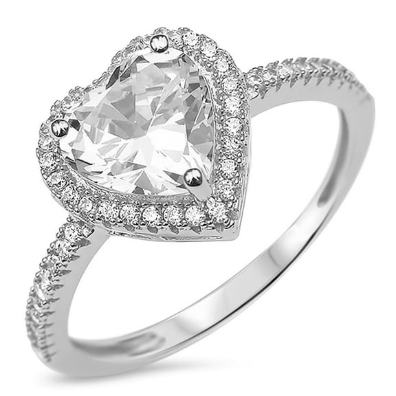 Sterling Silver 925 Heart Ring