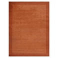 thumbnail image 2 of Rugsotic Carpets Hand Knotted Wool Area Rug 4'x6' Orange Contemporary Rectangle Indoor Rug for Living Room, Bedroom Antimicrobial L00201, 2 of 5