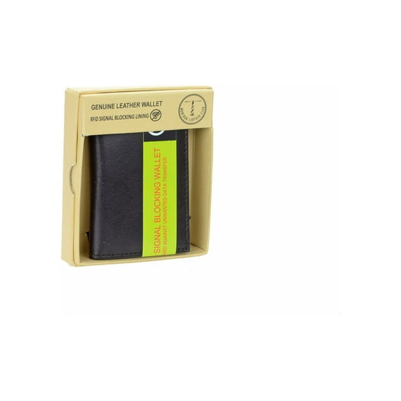 Montauk Leather Club Men's RFID Signal Blocking Slim Wallet Card Case