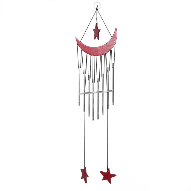 Campanas de viento, decoración colgante de ventana, campana de viento, adorno para el hogar, decoración de patio al aire libre (rojo)