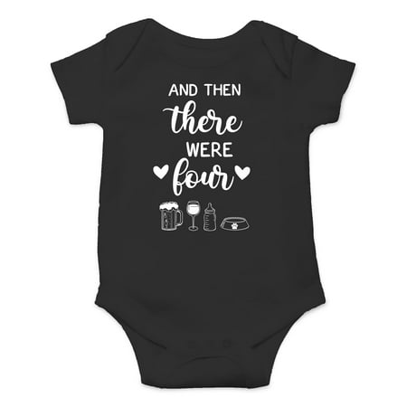 

CBTwear And Then There Were Four - Newborn Ideas - Cute Infant One-Piece Baby Bodysuit (12 Months Black)