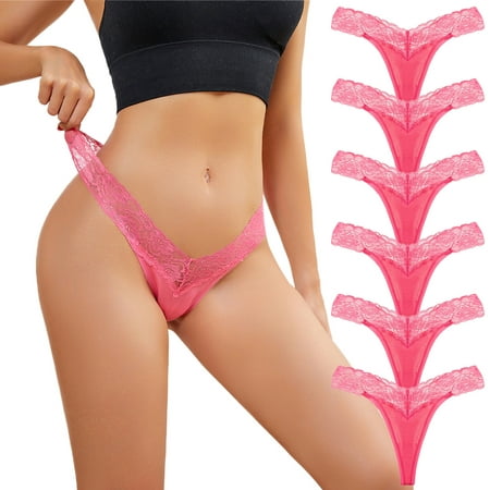 nsendm Female Underpants Adult Silky Bikini Panties for Women Underpants  Patchwork Color Underwear Panties Bikini Solid Womens Underwear Women(Pink,  L) 