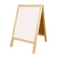 thumbnail image 1 of EeaseMX Pizarra de madera con soporte para mensajes de doble cara, pizarra blanca y negra para exhibición infantil, barra de bar., 1 of 7