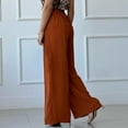 thumbnail image 3 of Aofany Wide Leg Pants for Women Stretchy Straight Leg Comfy Classic High Waisted Long Bootcut Pant Slacks Work Office Pants, 3 of 5