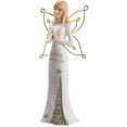 thumbnail image 3 of Pavilion Gift Company in Loving Memory-9 Inch White & Gold Figurine 9" Angel Holding a Dove, Tall, Gold, 3 of 6