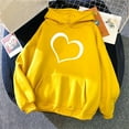 thumbnail image 4 of Njoeus Hoodies for Womens Cute Heart Print Sweatshirt Casual Fall Tops Long Sleeve Hooded Pullover with Pocket, 4 of 4