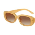thumbnail image 4 of Rectangle Sunglasses Men Retro Style Sunglasses Eyewear Portable Lightweight Chunky Sunglasses Sun Glasses for Backpacking Stage Performance Brown, 4 of 8