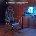 thumbnail image 3 of PayLessHere High Back PU Leather Gaming Chair，Ergonomic Rolling Swivel Office Chair For Adults, Blue, 3 of 7