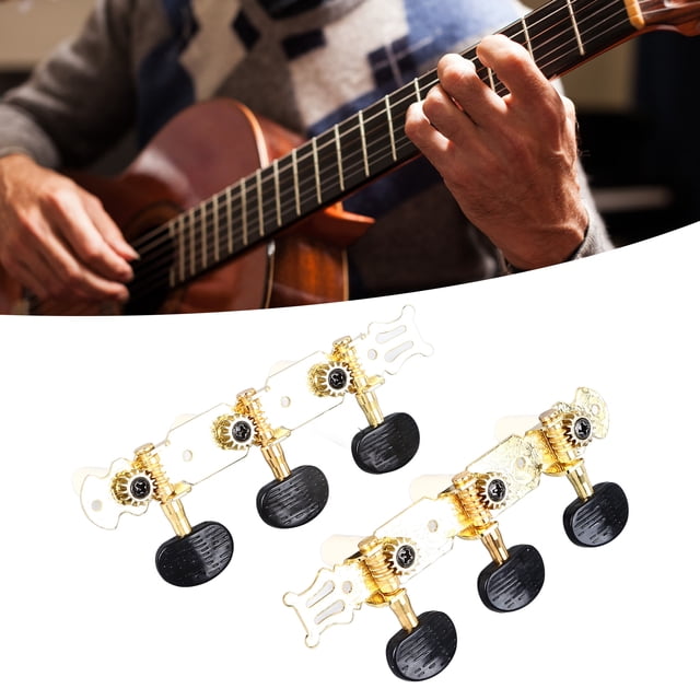 Machine Head Tuners, Simple Appearance Guitar Tuning Pegs 2PCS Triple Replacement Parts For Classical Acoustic Guitars