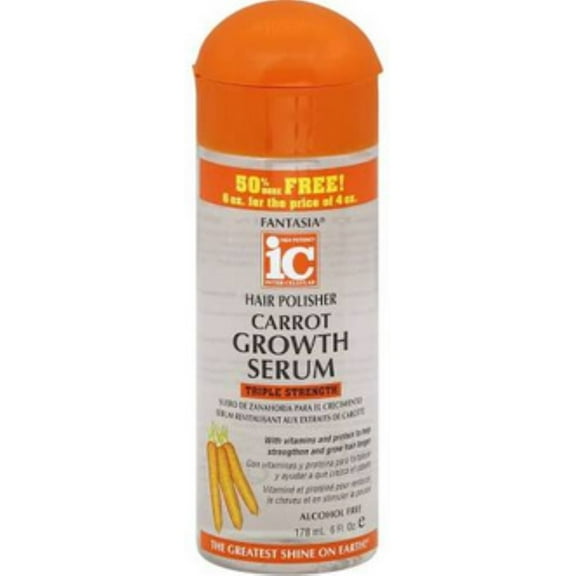 Fantasia Hair Polisher Carrot Growth Serum, 6 oz (Pack of 2)