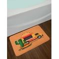 thumbnail image 2 of Mexican Bath Mat, Taco Food Truck with Sombrero a Cactus Music Maracas Instrument Print Latin America, Plush Bathroom Decor Mat with Non Slip Backing, 29.5" X 17.5", Multicolor, by Ambesonne, 2 of 2