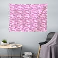 thumbnail image 1 of Pink Polka Dots Tapestry, Monotone Asymmetric Pattern with Irregular Rounds on Plain Background, Fabric Wall Hanging Decor for Bedroom Living Room Dorm, 5 Sizes, Pink and White, by Ambesonne, 1 of 1