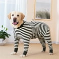 thumbnail image 5 of HQREA Large Dogs Pet Pajamas Four-Legged Stretchy Striped Dog Pullover Puppy Pjs Jumpsuit Shirts, 5 of 6