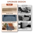 thumbnail image 2 of Pirecart Mid-Century Accent Chair, Bedroom Reading Chair W/ Removable Cover & Wood Legs, Modern Upholstered Chenille Armchair, Single Sofa for Office / Living Room, Blue, 2 of 11