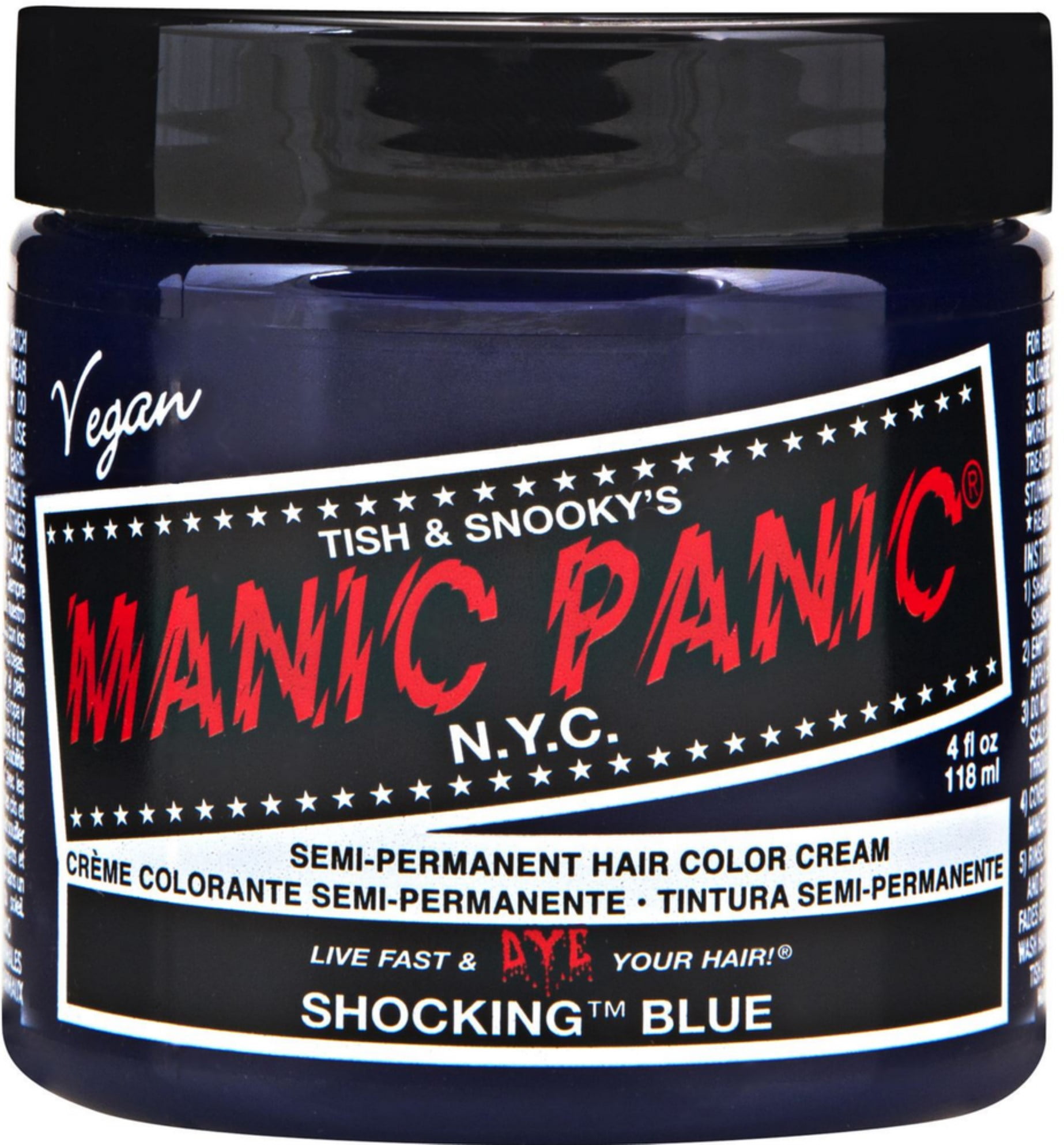 Manic Panic Semi Permanent Hair Color Cream, Shocking Blue, 4 fl oz -  