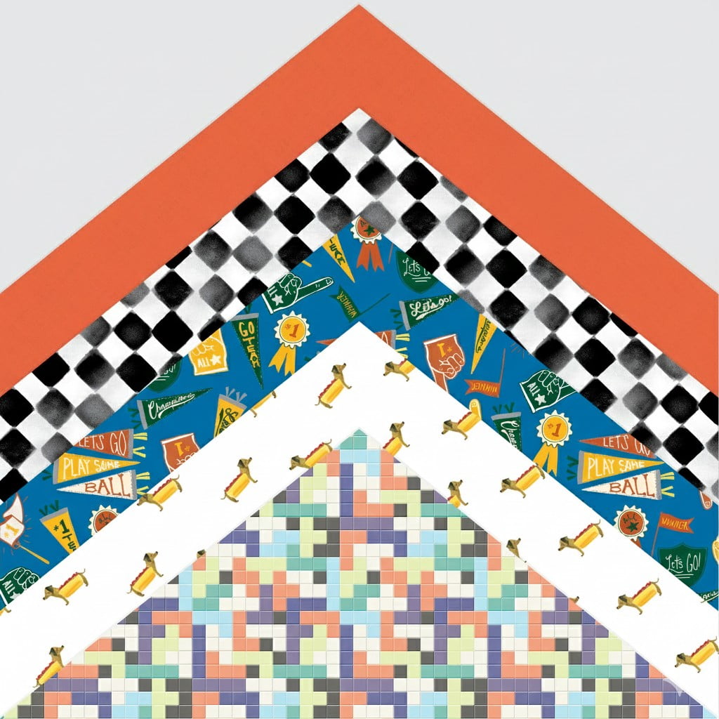 Roobee by Mara-Mi Dinosaur and Shark Scrapbook Paper 12" x 12" - 24 lb/ 100 GSM, 50 sheets