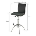 thumbnail image 3 of Pemberly Row Faux Leather Adjustable Bar Stool in Gray (Set of 2), 3 of 3