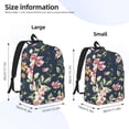 thumbnail image 4 of Balery Vintage Floral Vintage Canvas Backpack for Men and Women - Large Capacity, Durable Travel Laptop Bag for School, Work, Hiking, and Outdoor Activities, 4 of 7