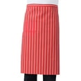thumbnail image 2 of NUZYZ Striped Plaid Half-Length Short Waist Apron with Pocket Catering Chef Waiter Bar, 2 of 4