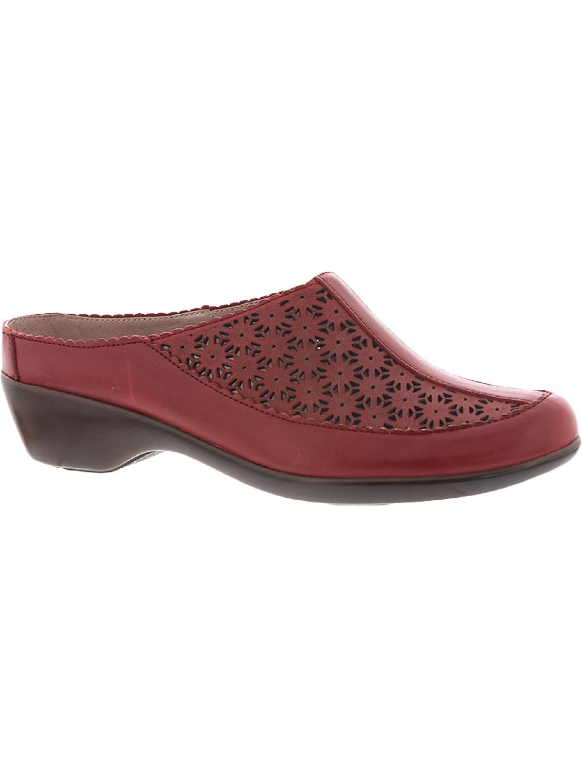 slip on leather mules womens