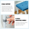 thumbnail image 5 of Step Stool with Adjustable Handle, Non-Slip Heavy Duty Step Stool for Elderly Holds 350 lbs, for Kitchen, Bathroom, Bedroom, Blue, Steel, 5 of 8