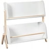 Babyletto Tally 2 Shelf Wood Bookcase in White and Washed Natural