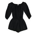 thumbnail image 1 of bar III Womens Off-the-Shoulder Romper Jumpsuit, Black, X-Small, 1 of 2