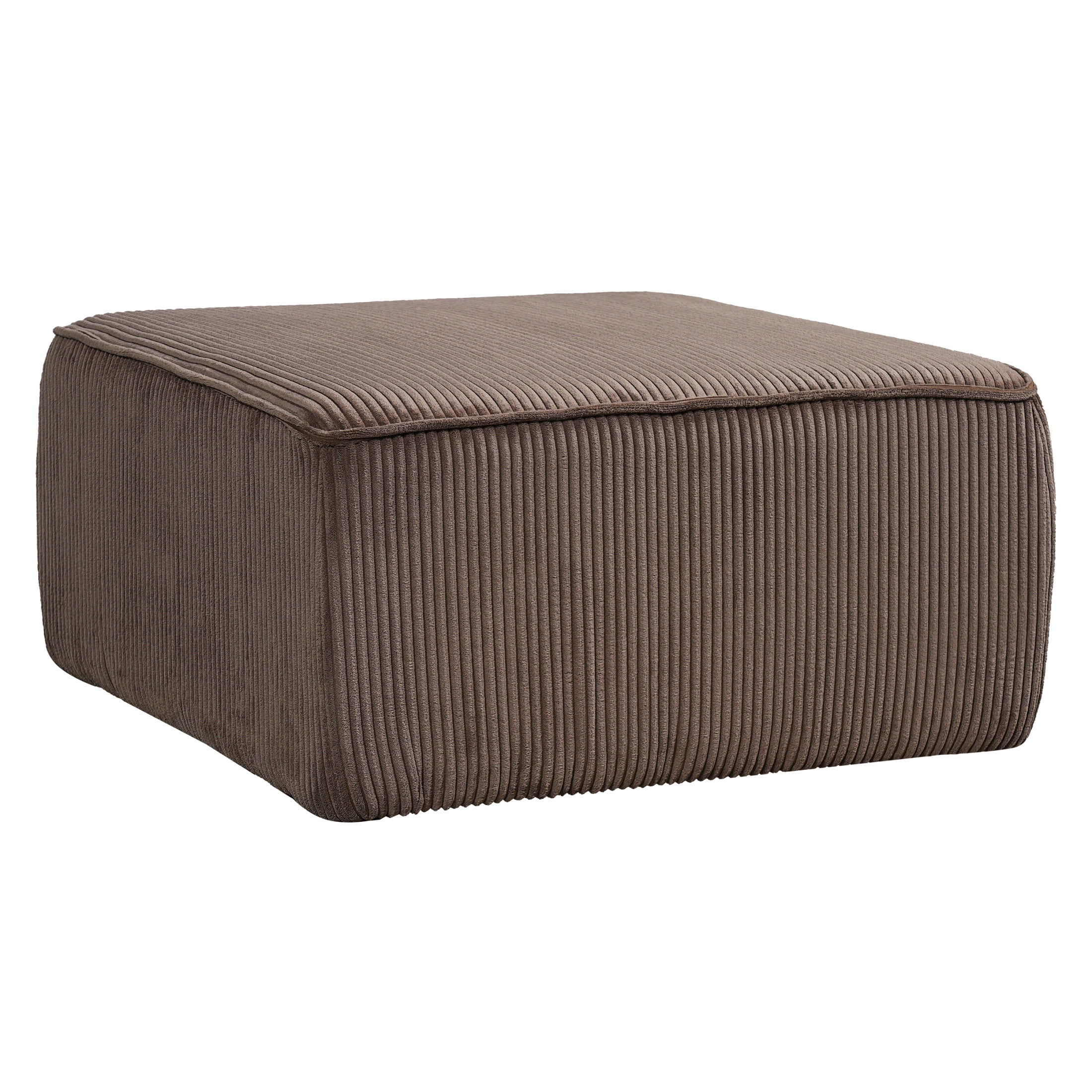 Christopher Knight Home 29.7" Corduroy Upholstered Sectional Ottoman, Wood Frame, Brown