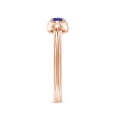 thumbnail image 4 of ANGARA Natural Solitaire Tanzanite Infinity Knot Ring in 14K Rose Gold for Women (Size-4mm) | December Birthstone, Birthday, Anniversary, Jewelry Gift for Women | Natural Tanzanite Ring, 4 of 9