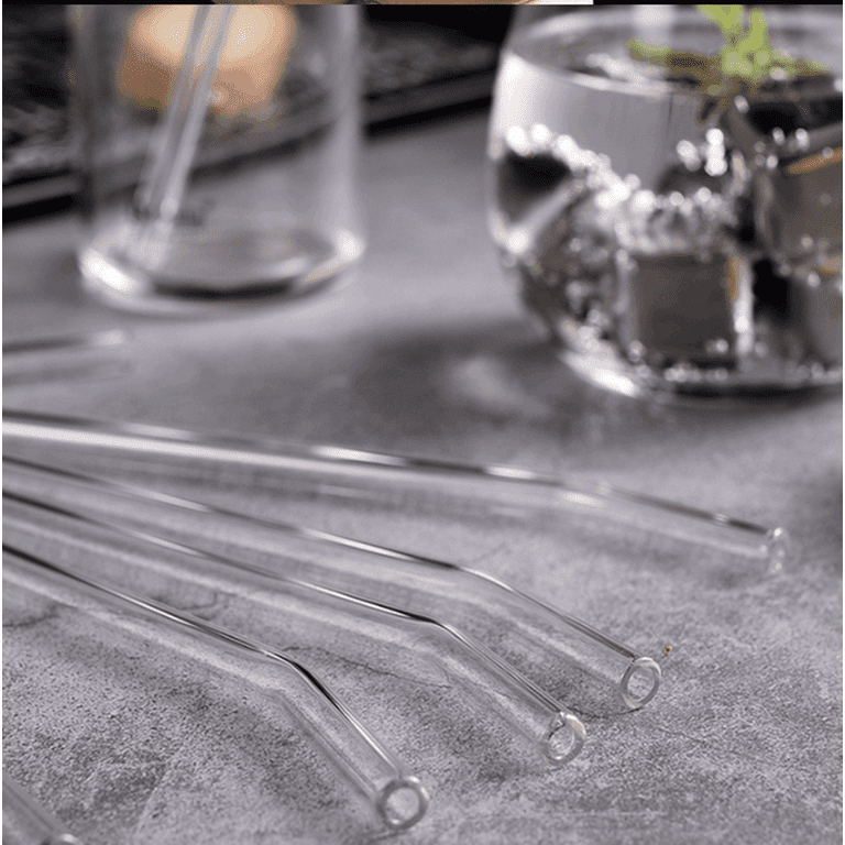 Classic Clear Straight Glass Straws - 4 Pack