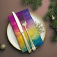 thumbnail image 3 of Bahomeck Cloth Napkins Set Of 4 Colorful Geometric Background With Rainbow Color Gradient Square Napkins Washable Dining Table Napkin For Home Holiday Wedding Party Dinner Decor 18*18 Inch, 3 of 3
