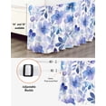 thumbnail image 3 of Blue Purple Bed Skirt California King Size 18" Drop Pansy Flowers Abstract Watercolor Ombre Petals Ruffled Wrap Around Bed Skirts Adjustable Elastic Bedskirt Dust Ruffle for California King Size Bed, 3 of 7
