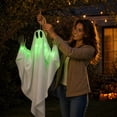 thumbnail image 7 of Halloween Decorations Outdoor Indoor 27.6" Light Up Ghost Decorations with LED Lights Hanging Ghost Halloween Decor for Yard Porch Garden Lawn Party Halloween Ghost Decor, 7 of 7