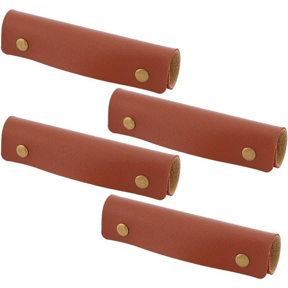 Imitation Leather Luggage Handle Wraps Luggage Bag Handle Cover Saddle Brown 130x105x4mm