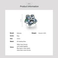 thumbnail image 4 of Santuzza 925 Sterling Silver Gemstone Flower Ring Blue Spinel Cubic Zirconia Lily Statement Ring for Women, 4 of 5
