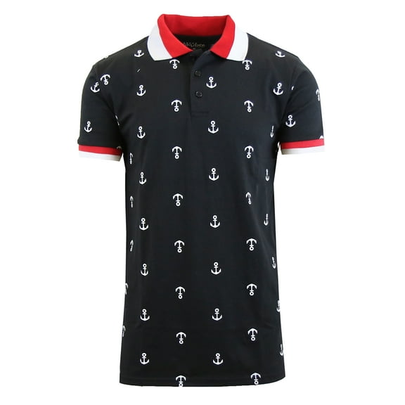 Men's Short Sleeve Printed Pique Polo Shirts