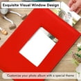 thumbnail image 2 of 4x6 Photo Album Holds 300 Pictures, Leather Cover with Front Window, Large Capacity Slip-in Picture Albums with Horizontal Pockets for Wedding Kids Travel Anniversary Family Baby Photo Books, Red, 2 of 7