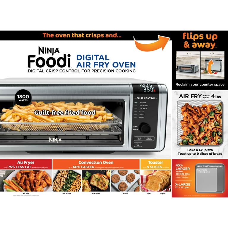 Ninja Foodi XL Countertop Air Fryer, 6-in-1 Digital Toaster Oven