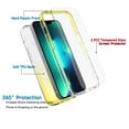 thumbnail image 5 of iPhone 13 Case Clear, Njjex [2-Pack] for Apple iPhone 13 6.1" Tempered Glass Screen Protector, Crystal Clear Shock Absorption Technology Bumper Soft TPU Cover, 5 of 12