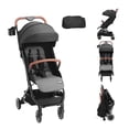 thumbnail image 1 of VEVOR Standard Baby Infant Stroller, Toddler Stroller with 95°-150° Adjustable Backrest & & 0/90°Adjustable Footrest & One-Click Folding, Newborn Stroller with Cup Holder and Carry Bag, Black, 1 of 5