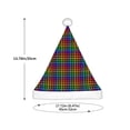thumbnail image 3 of Haiem Rainbow Houndstooth Pattern Santa Hat Confortable Velvet Christmas Hat for Christmas Party Favors Fit for Adults and Kids, 3 of 6