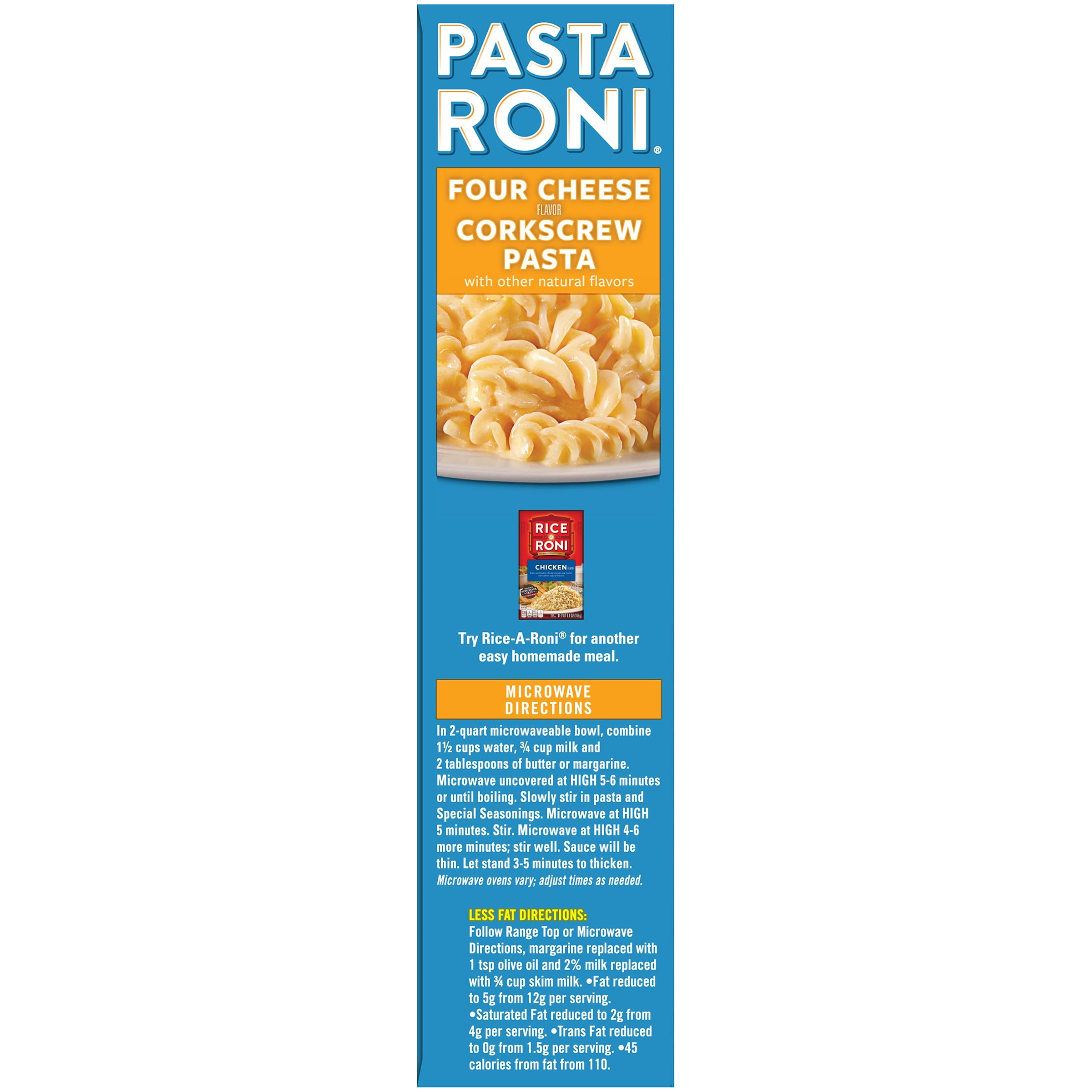 (12 pack) Pasta Roni Four Cheese Corkscrew Pasta, 6oz Box