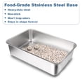 thumbnail image 5 of Gamexcel 38L Stainless Steel Cat Litter Box with Lid, Extra Large Enclosed Metal Litter Box for Big & Multi Cats, High Sides Leak-Proof Easy Clean, 2 Pack, 5 of 7