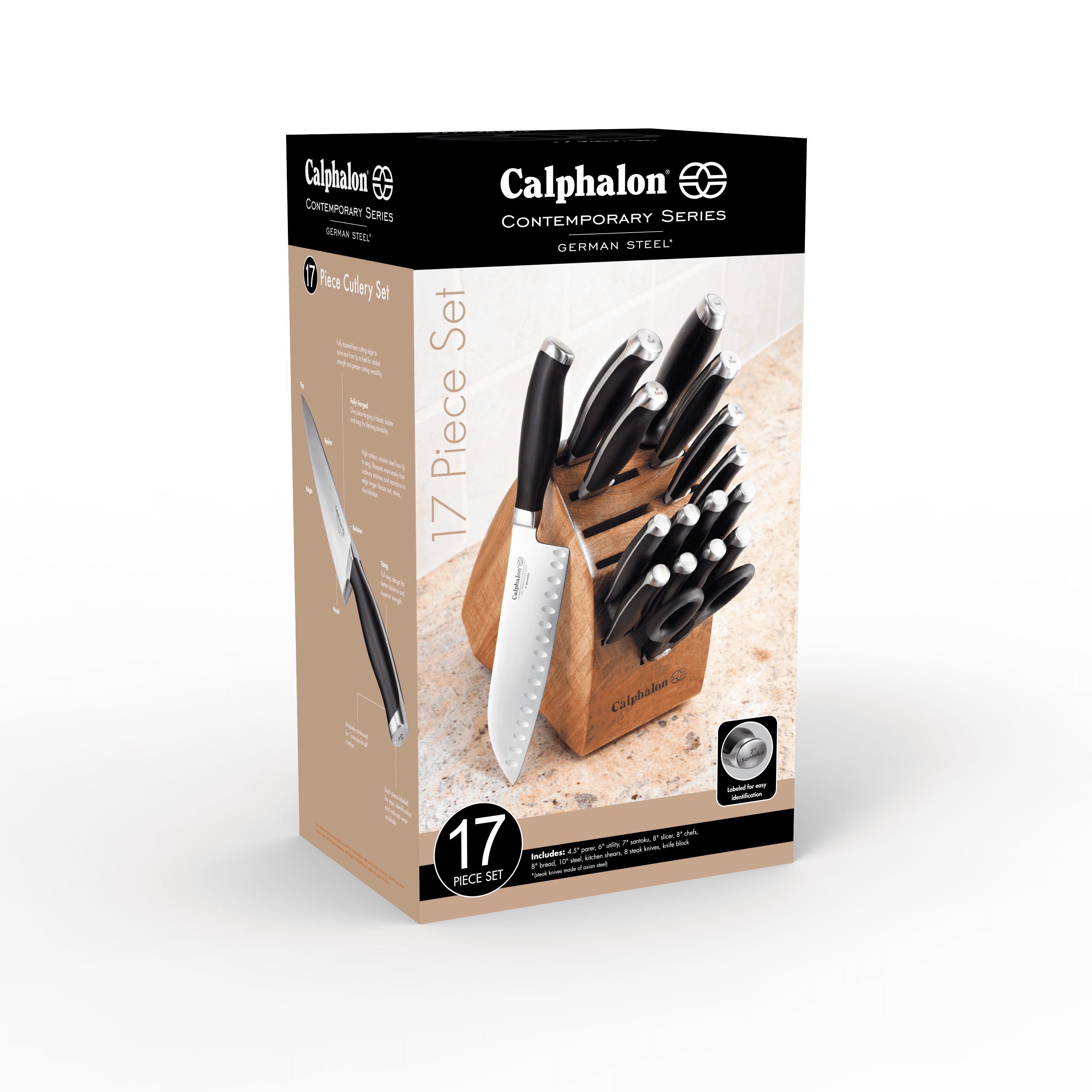 This Calphalon 18-Piece Knife Block Set is $80 off and includes a