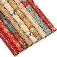 thumbnail image 1 of 27 Hojas de Papel de Envolver de Navidad Papel Kraft para Regalo de Navidad, 27 Rollos de 9 Modelos, 1 of 4