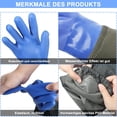 thumbnail image 2 of Guantes Haiou Long Rubber resistentes a productos químicos, 25 pulgadas, color azul, talla M, 2 of 7