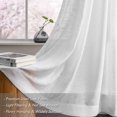 thumbnail image 3 of IBAOLEA White Linen Textured Semi Sheer Curtains 63 Inch Length for Small Windows Bedroom Kitchen Rustic Flax Look Grommet Voile Drapes, 42 x 63 Inch (2 Panels) White 42x63 Inch, 3 of 8