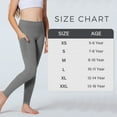 thumbnail image 4 of Stelle Girls' High Rise Athletic Leggings with Side Pockets,High Waisted Kids Dance Running Yoga Pants Soft Stretchy Workout Active Leggings Dance Tights,5-16Y, 4 of 6