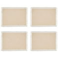 thumbnail image 2 of Fennco Styles Fringe Border Design Cotton Placemats 14" W x 20" L, Set of 4 - Natural Table Mats for Christmas, Holiday, Dining Table, Everyday Use, Banquets and Special Occasion, 2 of 4