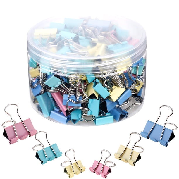 Advancent Paquete de 150 clips para suministros de oficina, accesorios de encuadernación resistentes al desgaste, organizador de papel, Clips de Almacenamiento y organización del hogar Vistoso
